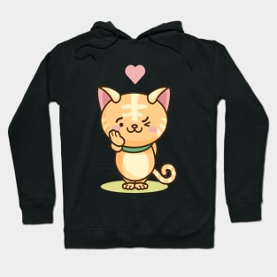 Cute cat love Hoodie